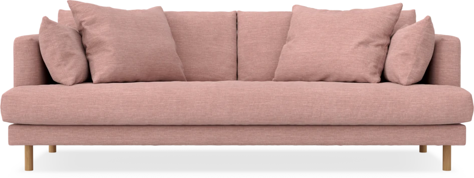 Harper - 3-sits soffa, hel dyna - Rosa