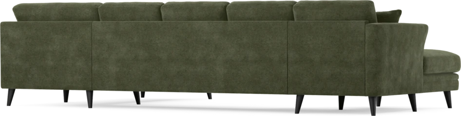 Eden - 3-sits soffa med schäslong vänster och divan höger - Grön