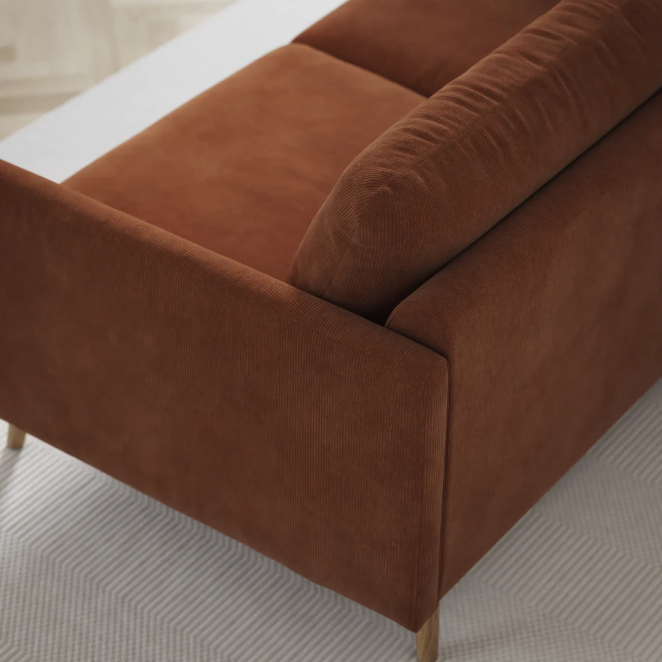 Madison Lux - Hörnsoffa 2+3-sits, hörn 1 - Orange