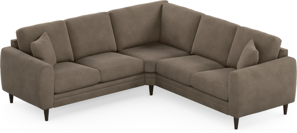 Eden - Hörnsoffa, 2+2-sits - Brun