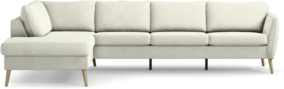 County - 3-sits soffa med divan vänster - Vit