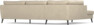 County - 2,5-sits soffa med divan vänster - Beige
