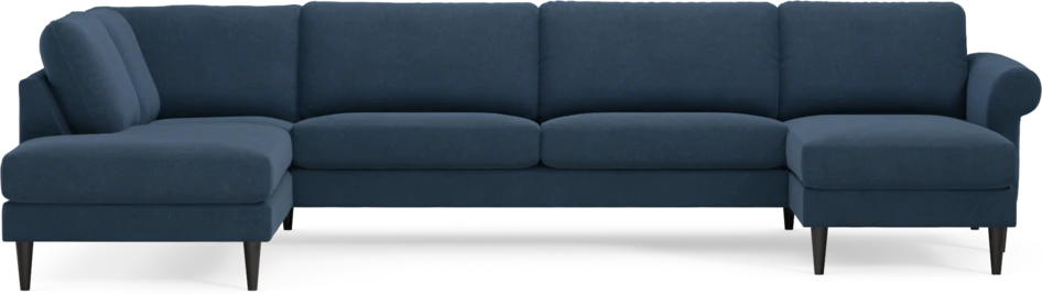 Bridge - 3-sits soffa med divan vänster och schäslong höger - Blå