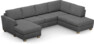 Friday - 3-sits soffa med schäslong vänster och divan höger - Grå