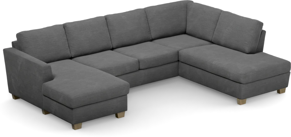 Friday - 3-sits soffa med schäslong vänster och divan höger - Grå