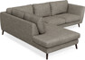 Madison - 2-sits soffa med divan vänster - Grå