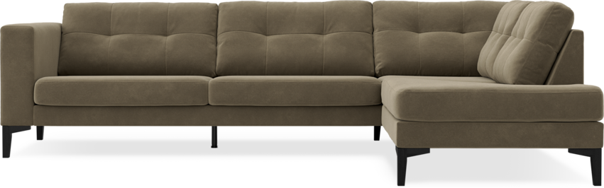 Rio - 3-sits soffa med divan höger - Grön
