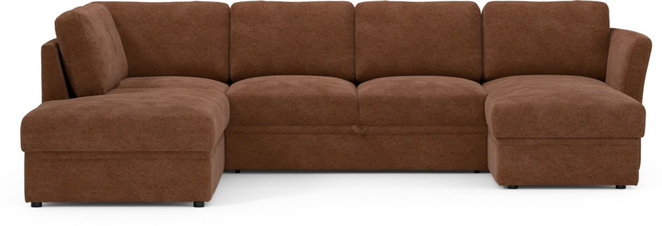 Öland - Bäddsoffa med divan vänster och schäslong höger - Orange