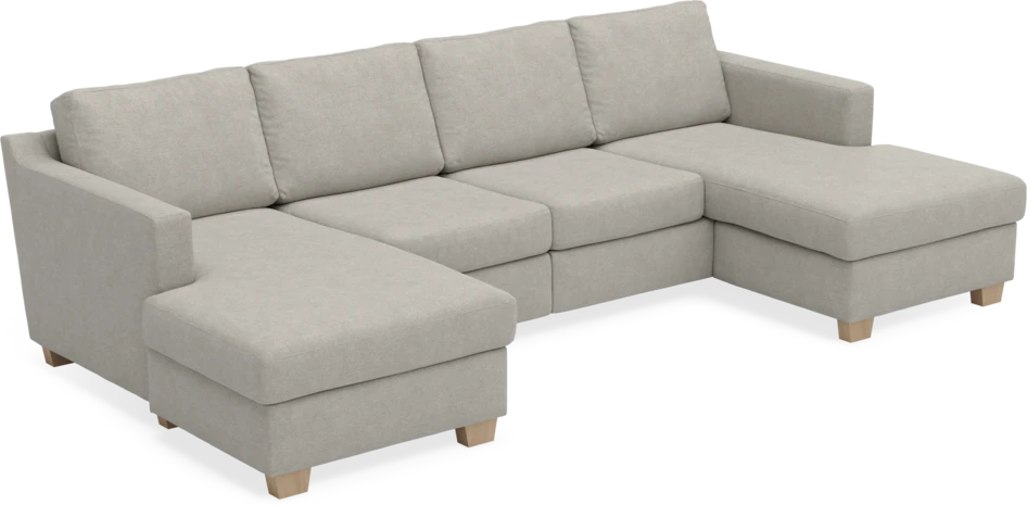 Friday - 2-sits soffa med två schäslonger - Beige