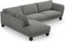 Madison - 3-sits soffa med divan vänster - Grå