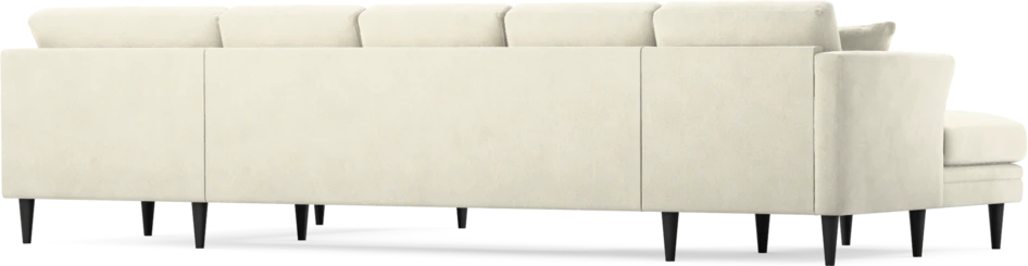 Eden - 3-sits soffa med schäslong vänster och divan höger - Vit