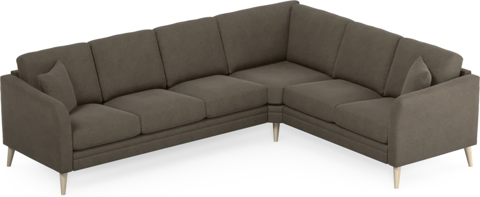 Eden - Hörnsoffa, 3+2-sits - Brun