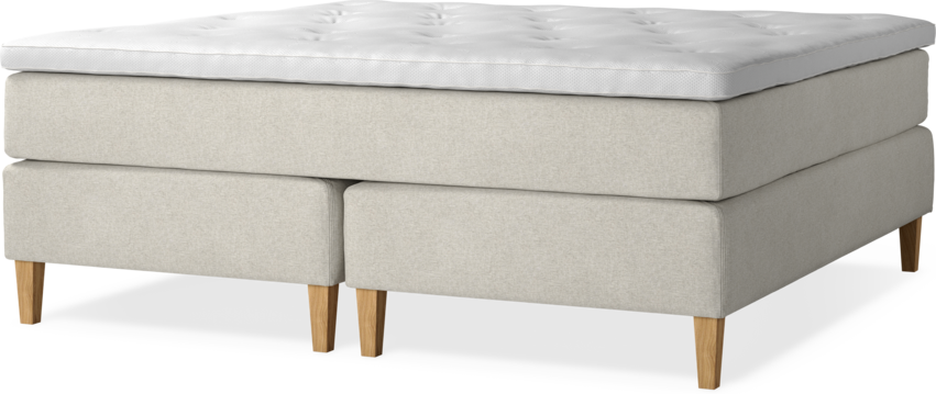 Delux Exclusive - Kontinentalsäng, dubbelsäng med bäddmadrass - Beige