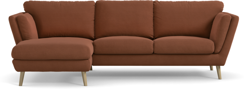 Madison Lux - 2-sits soffa med schäslong vänster - Röd