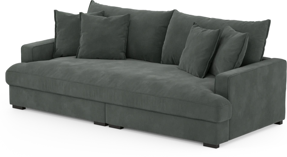 Rossi - 3-sits soffa, hel dyna - Grå