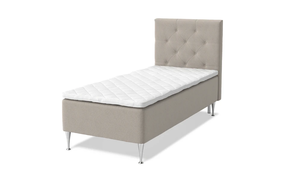 Dream Delux - Ramsäng, enkelsäng med bäddmadrass Sense Delux - Beige