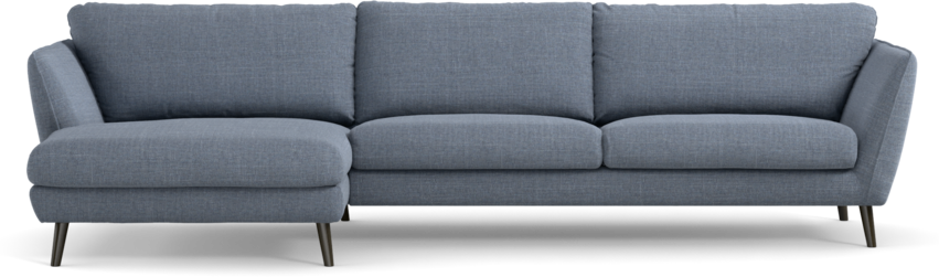 Madison Lux - 3-sits soffa med schäslong vänster - Blå