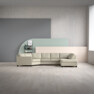 Nevada - 2-sits soffa med cosy hörn vänster och divan höger - Beige