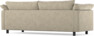 Cherrie - 3-sits soffa, hel dyna, fast klädsel - Beige