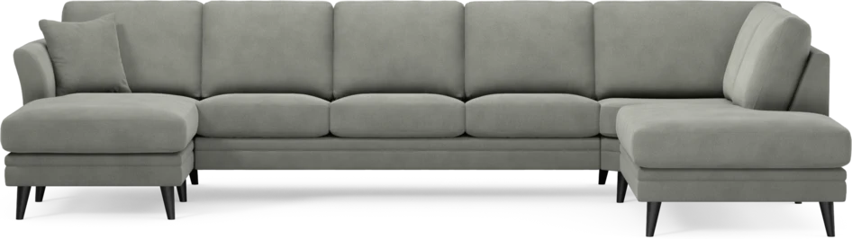Eden - 3-sits soffa med schäslong vänster och divan höger - Grå
