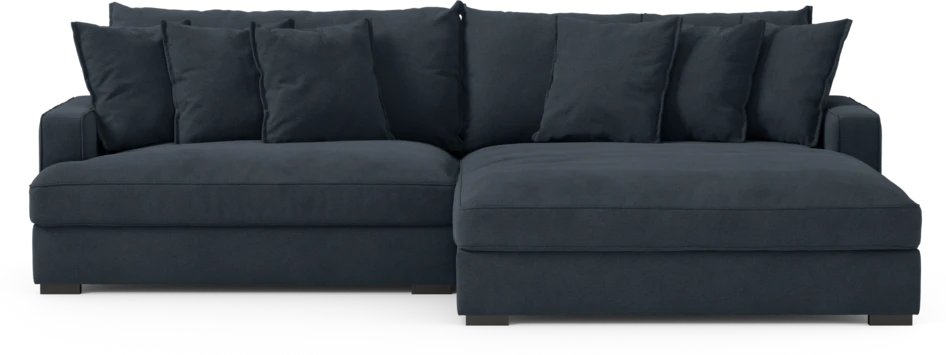 Rossi - 2-sits soffa med schäslong XL höger - Blå