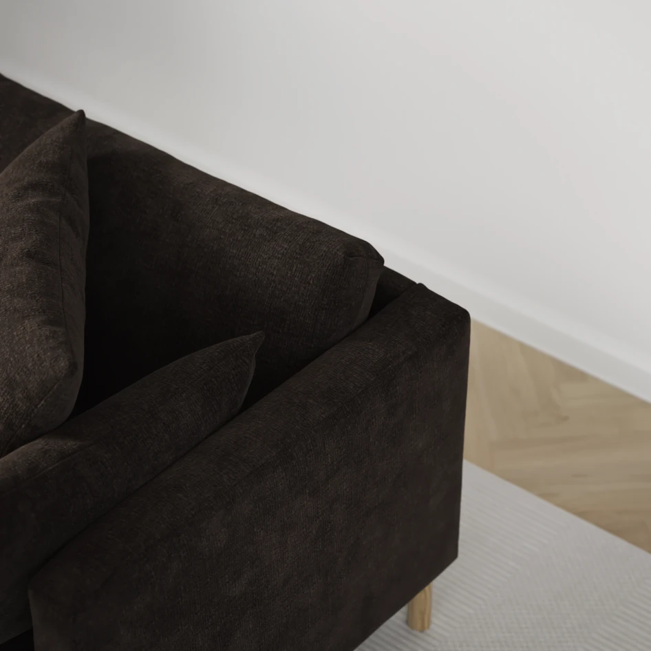 Harper - 4-sits soffa - Brun