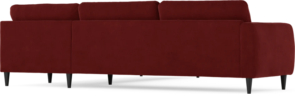 Bridge - Hörnsoffa, 3+3-sits - Röd
