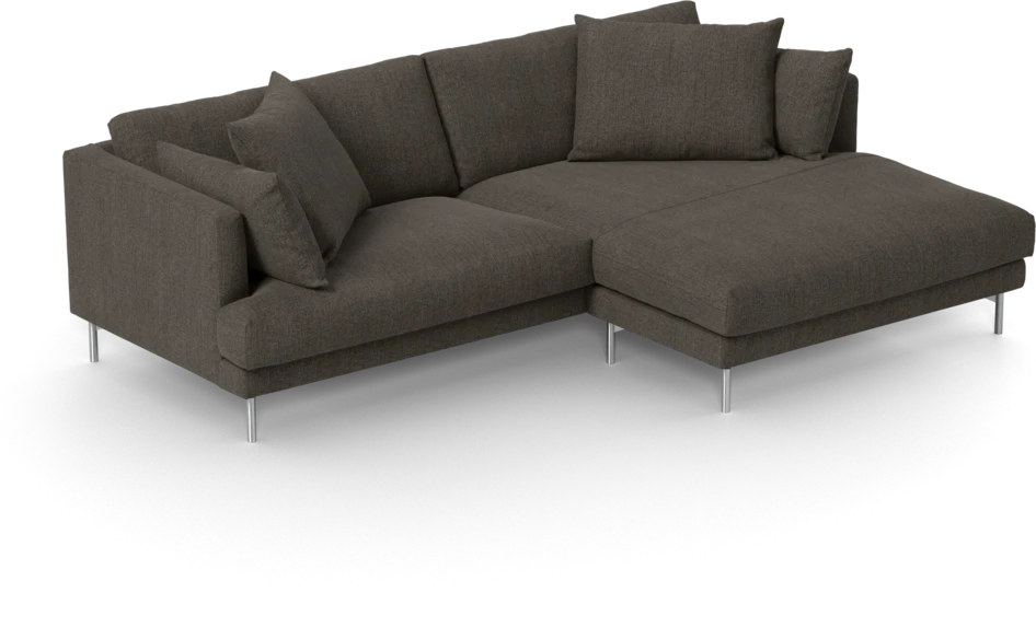 Harper - 4-sits med schäslong XL höger - Brun