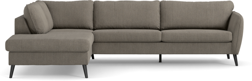 County - 2,5-sits soffa med divan vänster - Brun