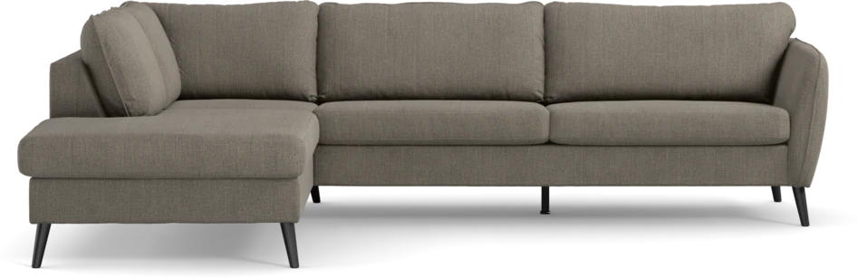 County - 2,5-sits soffa med divan vänster - Brun