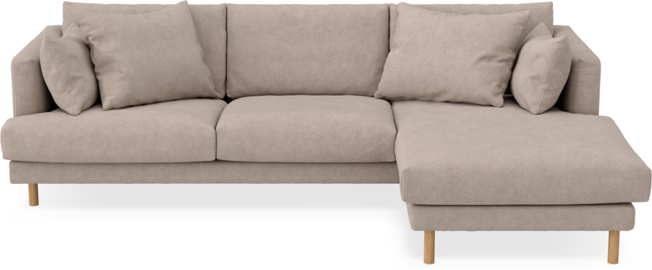 Harper - 4-sits med schäslong höger  - Beige