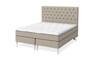 Sense Delux - Kontinentalsäng, dubbelsäng med bäddmadrass Dream Delux vit - Beige