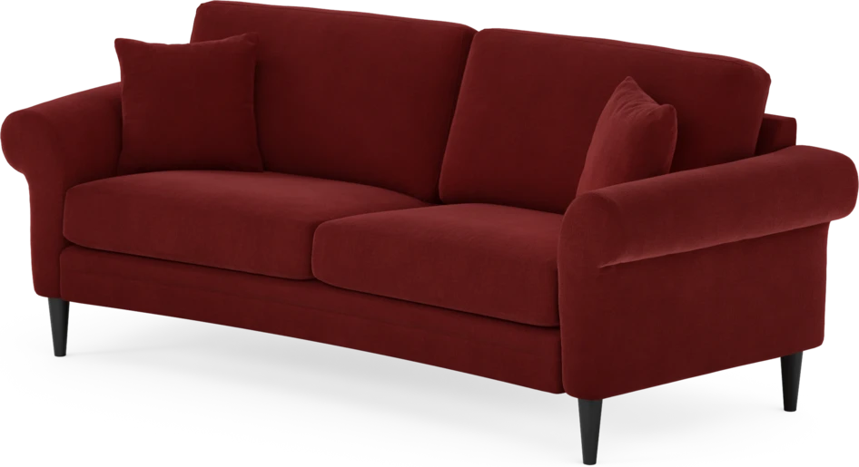 Eden - 2,5-sits soffa svängd - Röd
