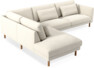 Willow - 3-sits soffa med divan vänster, fast klädsel - Beige