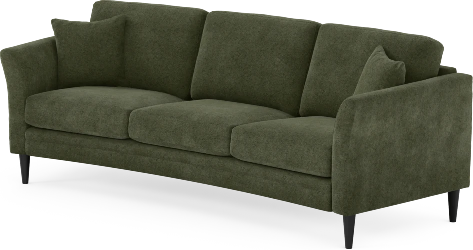 Eden - 3-sits soffa svängd - Grön