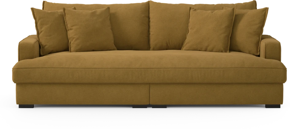 Rossi - 3-sits soffa, hel dyna - Gul