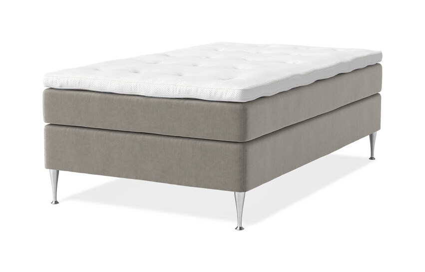 Sense Delux - Kontinentalsäng, enkelsäng med bäddmadrass Dream Delux vit - Beige