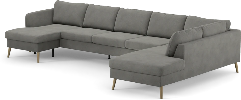 County - 4-sits soffa med schäslong vänster och divan höger - Grå
