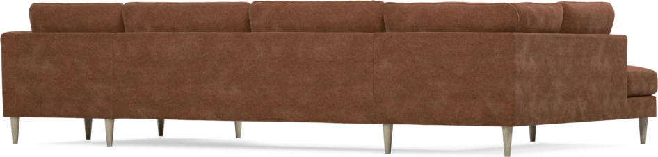 Bridge - 3-sits soffa med divan vänster och schäslong höger - Orange