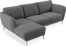 Madison Lux - 2-sits soffa med schäslong vänster - Grå