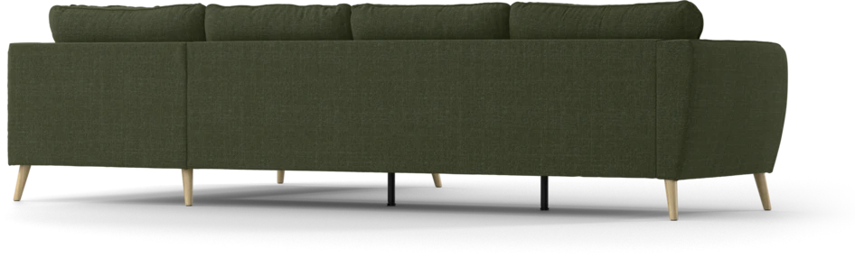 County - 3-sits soffa med divan höger - Grön
