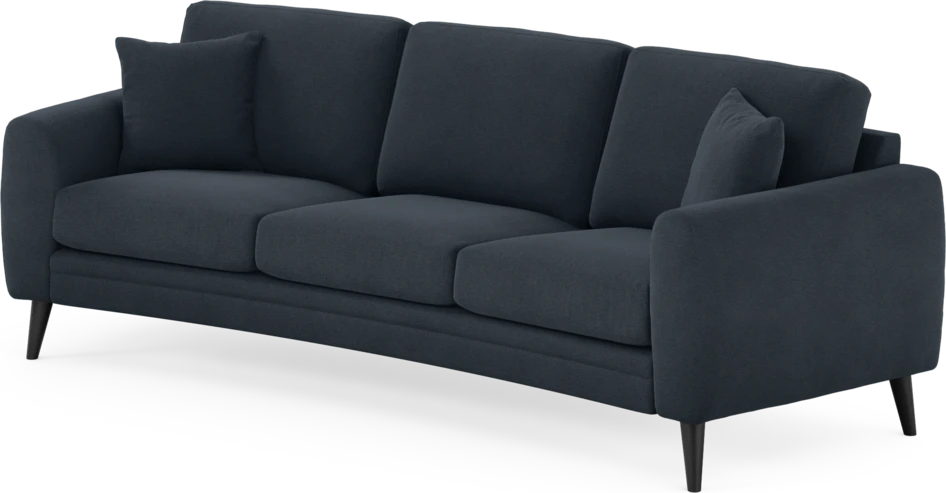 Eden - 3-sits soffa svängd - Blå