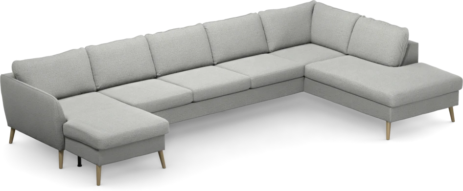 County - 4-sits soffa med schäslong vänster och divan höger - Grå