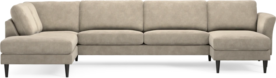 Bridge - 3-sits soffa med divan vänster och schäslong höger - Beige