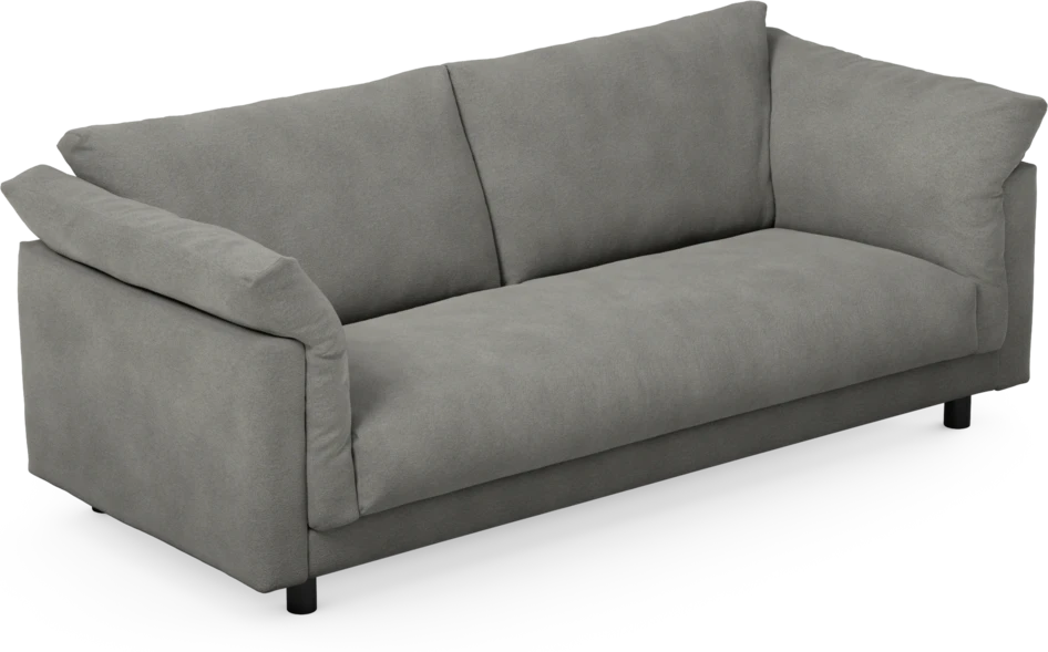 Cherrie - 2,5-sits soffa, hel dyna, fast klädsel - Grå