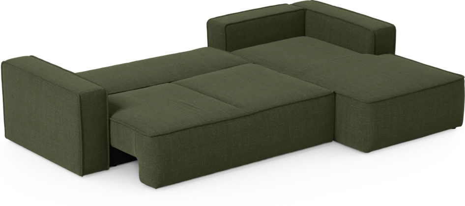 Ide - Bäddsoffa 3-sits med schäslong höger - Grön