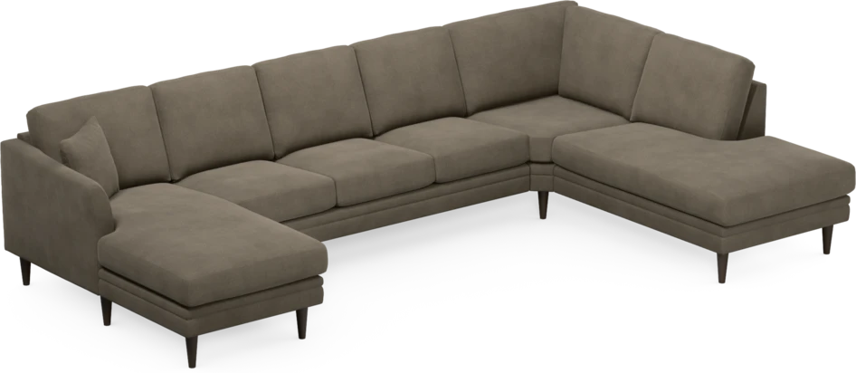 Eden - 3-sits soffa med schäslong vänster och divan höger - Beige