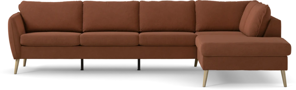 County - 3-sits soffa med divan höger - Orange