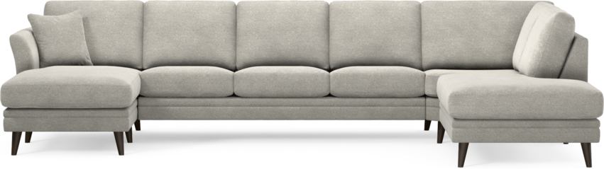 Eden - 3-sits soffa med schäslong vänster och divan höger - Grå