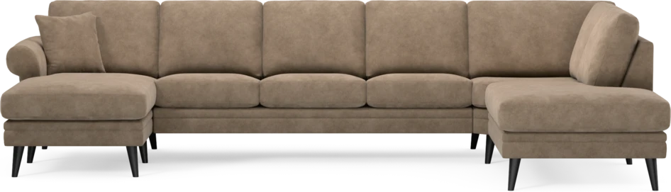 Eden - 3-sits soffa med schäslong vänster och divan höger - Beige